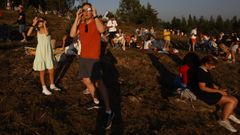 As� se vio y se vivi� el eclipse de sol desde el Bosque de Col�n, en Poio