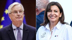 El exnegociador del brexit Michel Barnier y la alcaldesa de Pars, Anne Hidalgo