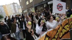 Escolares coru�eses se movilizan contra la obesidad