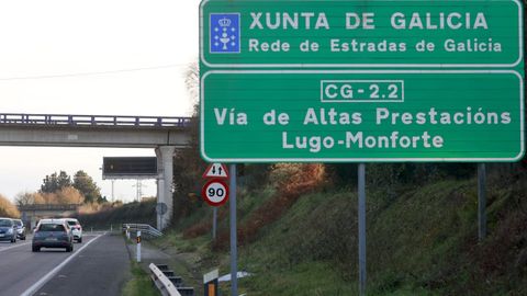 En el inicio del corredor de Nadela a Sarria hay una cmara de control