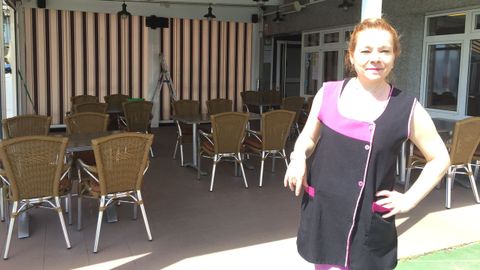 Puri Costas, del Licar, en la zona del puerto de Sada