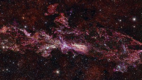 Una vista del observatorio Alma del gas molecular que hay en el centro de la V�a L�ctea