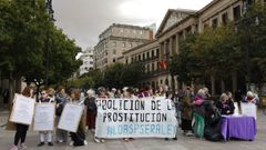 Concentración abolicionista en Pamplona el pasado 23 de septiembre, Día Internacional contra la Explotación Sexual y la Trata de Mujeres, Niñas y Niños.