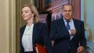 La ministra de Exteriores brit�nica, Liz Truss, se entrevist� este jueves en Mosc� con su hom�logo ruso, Sergu�i Lavrov.
