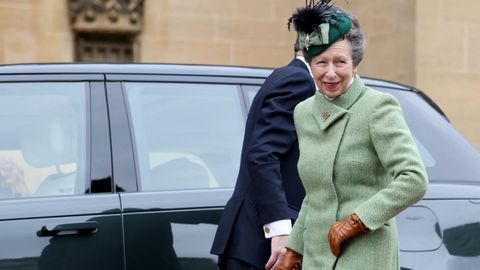 La princesa Ana, a su llegada a Windsor