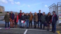 Patricia Otero, quinta por la izquierda, tras una reuni�n que mantuvo con alcaldesas y alcaldes socialistas de A Mari�a