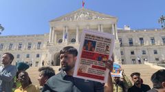 Protesta el pasado mes de septiembre frente al Parlamento portugus contra los planes de endurecimiento de la poltica migratoria 