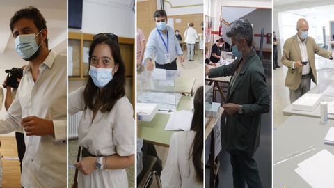 Votaciones de los candidatos y polticos locales en las mesas de A Corua