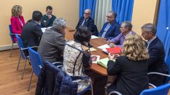 Reuni�n celebrada en el Concello de San Cibrao.