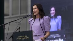 Ver�nica Bol�n, durante a lectura do preg�n co que quedou inaugurado o San Xo�n carball�s
