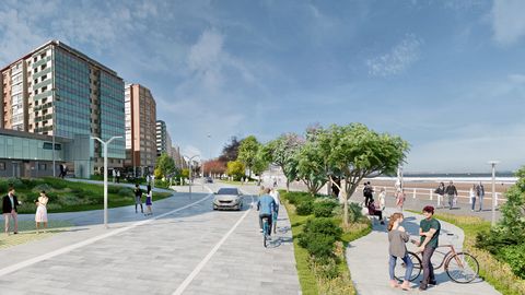 Infograf�a de la reforma de El Muro de Gij�n