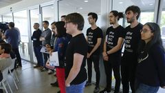 En foto de archivo, investigadores de la USC piden mejores condiciones, en la inauguraci�n del nuevo Citius
