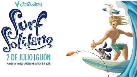Cartel de la V Jornada de Surf Solidario