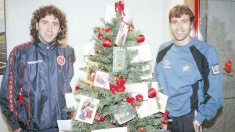 Patxi y Julio Salinas, en diciembre de 1998