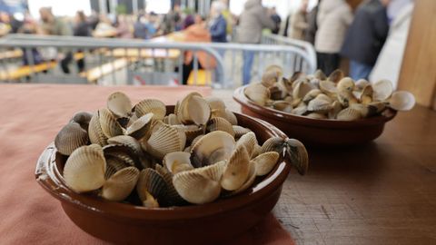 Los berberechos o ch�caros, como se conocen en Foz, son los protagonistas de este fin de semana