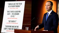 El dem�crata Adam Schiff, durante la presentaci�n de las conclusiones