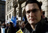 Roberto Gonz�lez, nunha das manifestaci�ns do SUP.