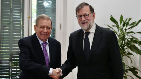 Mariano Rajoy y el excandidato opositor venezolano Edmundo Gonzlez