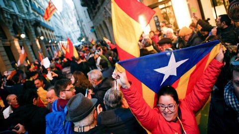 Los Mossos d'Esquadra cortaron este domingo los dos sentidos de la Via Laietana de Barcelona ante las protestas convocadas por los Comit�s de Defensa de la Rep�blica (CDR) 