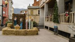 Imagen de archivo de la decoraci�n navide�a en A R�a de Valdeorras.