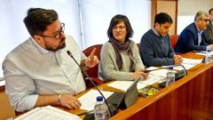 El portavoz del BNG, durante un pleno dirigi�ndose a Caballero.