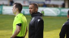 Juanfran, en su estreno en el banquillo del Arenteiro