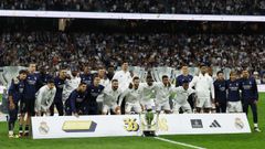 El equipo blanco ofreci� su trig�simo sexta liga a su afici�n en el Santiago Bernab�u.
