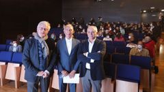 David Morante (El Carmen), Amaedo Rodr�guez (Recoletas) y Jos� Ignacio Vidal (Cosaga) en un acto en Ourense en abril del 2023