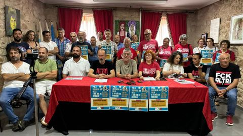 Representantes de las entidades convocantes de la protesta.