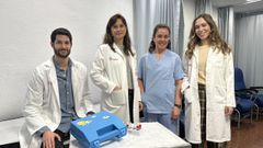 Equipo de alergolog�a del hospital Ribera Povisa: Diego Blanco, Carmen Mog�o, la enfermera Meli Maquieira y Paula Pad�n