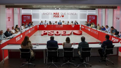 Reuni&oacute;n de la ejecutiva del PSOE el pasado lunes en Madrid.