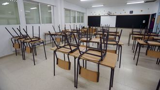Un aula de un instituto de Vilagarc�a, en una imagen de archivo.
