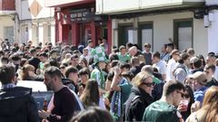 Previa racinguista en el barrio de Canido. 