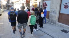 Integrantes de Alcoh�licos An�nimos ayer en Redondela.