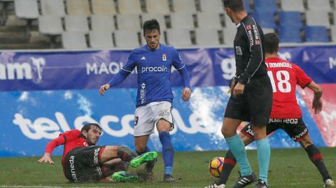 David Costas durante el encuentro frente al Mallorca