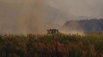 Imagen de archivo del incendio del pasado verano en O&iacute;mbra y Monterrei