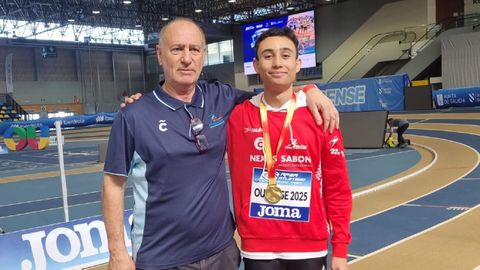 Bruno con Tom�s P�rez, su entrenador