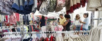 El textil es uno de los sectores de presencia destacada en la feria comercial focense. 