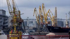 La mayor parte del cereal que llega a Espa�a desde Ucrania parte de puertos como el de Odesa