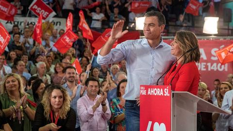 El presidente del Gobierno en funciones y secretario general dle PSOE, Pedro Snchez, el jueves en Sevilla