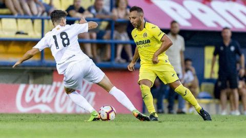 Cazorla en su primer amistoso con el Villarreal