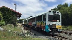 Trenes averiados en la estaci�n de Cerdido