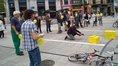 Concentraci�n de Corriente Sindical d'Izquierda en contra de Glovo