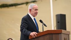 El primer ministro de Israel, Benjamin Netanyahu, durante una intervenci�n este domingo.