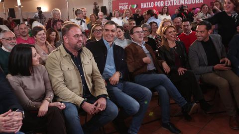 Snchez y Gallardo, en el primer acto de la precampaa extremea, en Mrida (Badajoz) el pasado 19 de noviembre.
