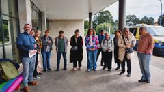 Los miembros de la Plataforma pola Defensa da Sanidade ofrecieron una rueda de prensa para valorar la reuni�n con los responsables del �rea sanitaria