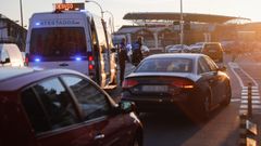 Un motorista herido en una colisi�n en A Palloza