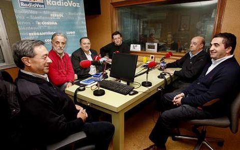 Blanco, Carracedo, L�pez, Traba, Fondo y Varela, en Radio Voz Berganti�os.