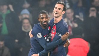 Ousmane Dembel y Fabin Ruiz.Ousmane Dembel y Fabin Ruiz con el PSG