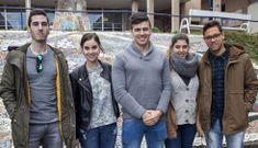 Cinco alumnos del Monte Castelo, de pr�cticas en Italia. 